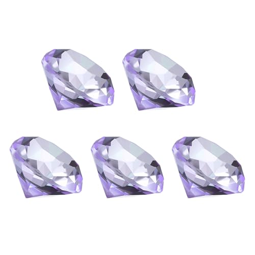 Presse-papiers diamant cristal violet 40mm PATIKIL ornement de bureau et décoration bijoux