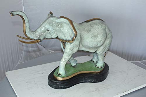 Estatua Elefante de Bronce Elegante NIFAO 26" L x 8" W x 17" H miniatura 5