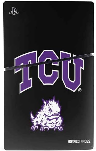 Skinit Decal Gaming Skin Compatible with PS5 Slim Digital Edition Bundle - Officially Licensed Texas Christian University TCU Horned Frogs Logo Design
