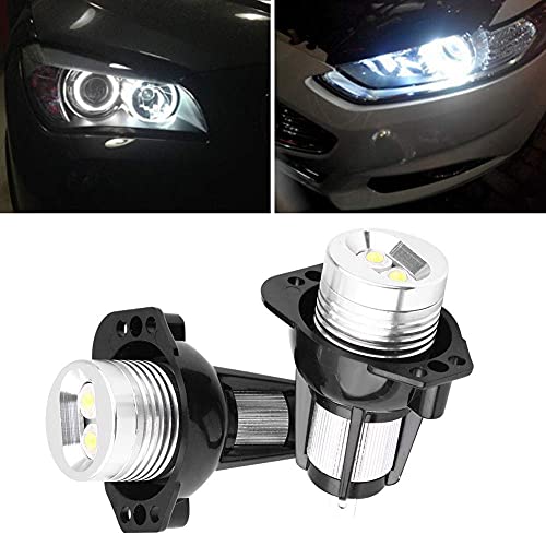 EBTOOLS pour led angel eyes e90 12w 2009 pour angel eyes e90 2006 2 PCS 12W 6000K LED Ange Yeux Halo Anneau Marqueur Lumière pour E90 E91 05-08 Auto Lampes Blanc Couleur Angle Yeux LED Lumière