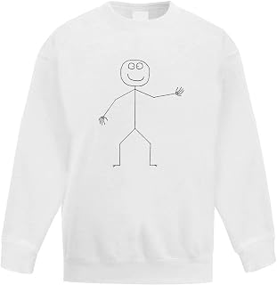 Azeeda 'Stick Man' Kid's Sweatshirt/Jumper (14-15 Years) (KW00015408)