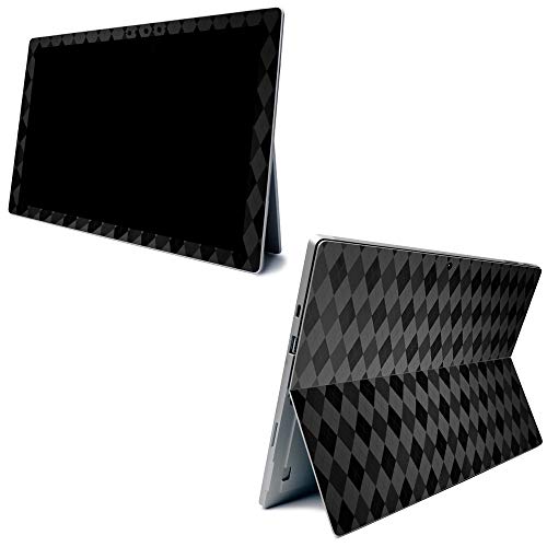 Image of MightySkins Carbon Fiber Skin for Microsoft Surface Pro 7 - Black Argyle | Textured Carbon Fiber Finish | Easy to Apply, Remove, and Change Styles | Made in The USA