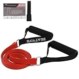 Exercise Bands with Handles, Resistance Bands with Handles, Ideal for Physical Therapy, Strength Training, Muscle Toning - Door Anchor and Starter Guide Included (Red-Light(10lbs))