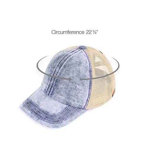 Image of C.C Ponytail Criss Cross Messy Buns Ponycaps Baseball Cap Dad Trucker Mesh Hat