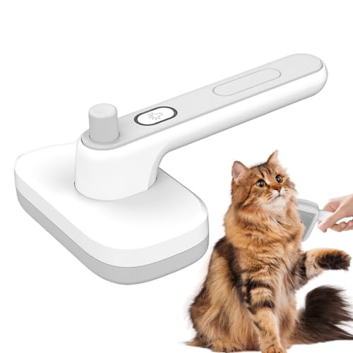 Arroopu Pet Ion Brush, Cepillo Ion Anti Caida Para Aseo De Gatos Y Perros, Herramienta Masaje Y Limpieza Para Gatos Elimina Subpelo Y Para Conejos Animales Pequeños Perros