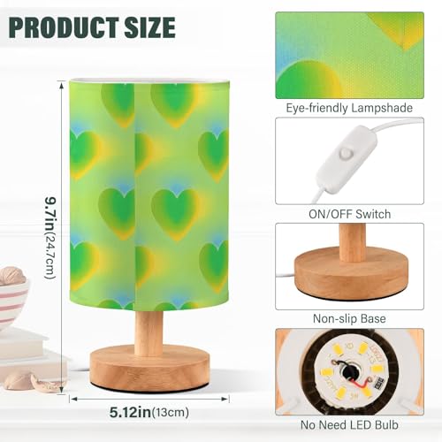 Lámpara de mesa para habitación con luz LED y puerto USB miniatura 3