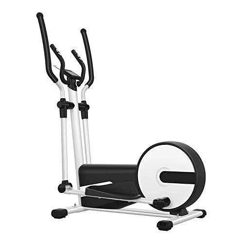 Image of Elliptical Machine 9KG Two-Way Magnetic Control Flywheel Indoor Exercise Bike Black and White Color Stepping Fitness Equipment for Men /Women