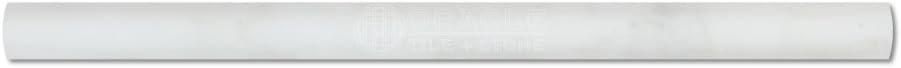 Crystal White Marble Polished Pencil Molding Trim Bullnose Ogee 3/4" x 12"