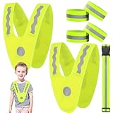 Reflektierender Gürtel & Armband: Enthält außerdem zwei Paar (4 Stück) reflektierende Armbänder und einen reflektierenden Gürtel. Das Armband ist elastisch und kann sowohl von Erwachsenen als auch von Kindern verwendet werden. Der Gürtel verfügt über ein Sicherheitsschnallendesign, wodurch er stabil und zuverlässig zu tragen ist. Ein kompletter Satz reflektierender Ausrüstung schützt die Sicherheit von Kindern beim Reisen um 360°.