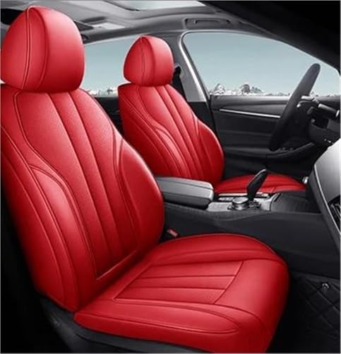 Housse de siège auto rouge sur mesure en cuir pour Skoda Karoq Kodiaq et Superb