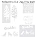 30 Pack 4 Mil Blank Stencil Sheets, 12 x 12inch Clear Mylar Blank Stencils, Reusable Template Material for Make Your Own Stencil
