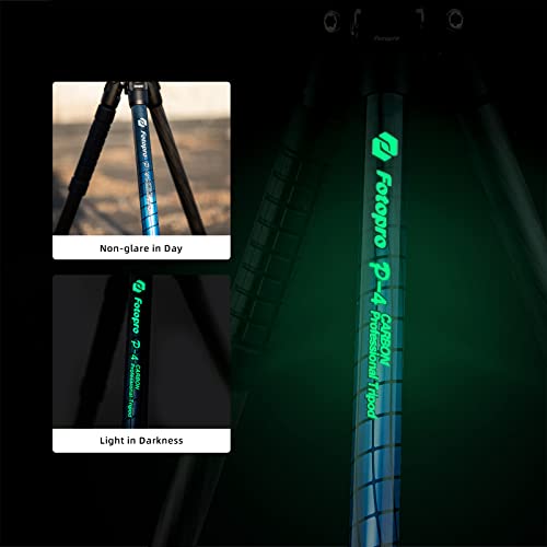 Fotopro Carbon Fiber Tripod 50 Inch Camera Tripod For Travel, Max Load 22Lbs/10Kg, Black #TOP6