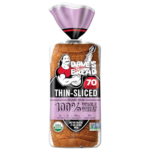Dave's Killer Bread 100% Whole Wheat Thin-Sliced, Organic Whole Wheat Bread, 20.5 oz Loaf