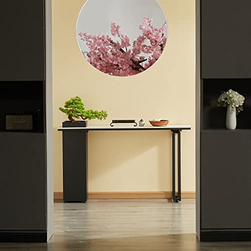 Long Square Metal Frame Console Table With Shelf, Modern Living Sofa Side Table, Iron Frame Support, Accent Table For Living Room, Hallway (Color : Black, Size : 160 * 30 * 85Cm) #TOP5
