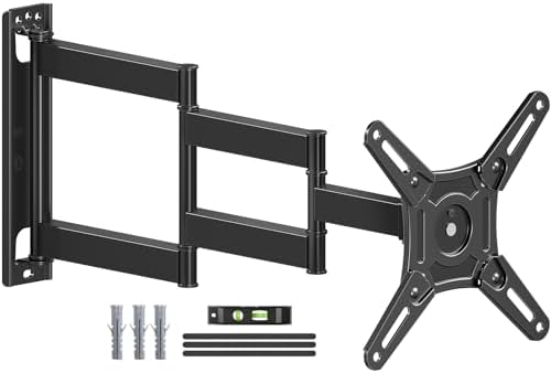 MOUNTUP 550mm Langarm TV Wandhalterung für 14–42 Zoll Fernseher und Monitor | Schwenkbare, Neigbare, Drehbar Fernseher Halterung für LED LCD OLED Flach/Curved Fernseher, bis zu 20k