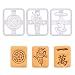 BAKERLOGY Mahjong Numbers Cookie Cutter Set of 3 一萬, 雀牌, 一筒 – Classic Character, Circle, and Bamboo Tiles – Designs for Baking, Crafts, Lunar New Year, and Game Night Treats