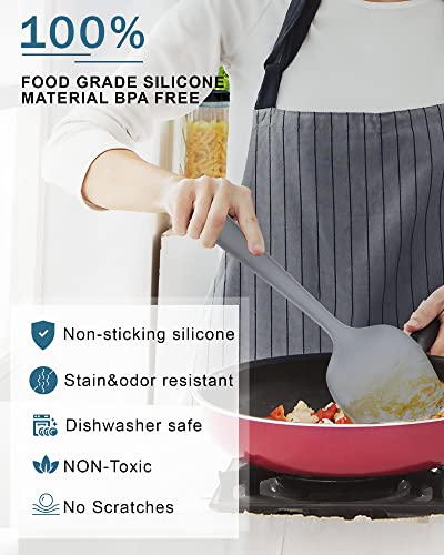 Litinee 9 Piece Silicone Spatula Set, Rubber Spatulas Silicone Heat Resistant, Bpa Free Food Grade Silicone Kitchen Utensils, Non Stick Dishwasher Safe Spatula For Baking, Cooking, Mixing And Scraping #TOP3