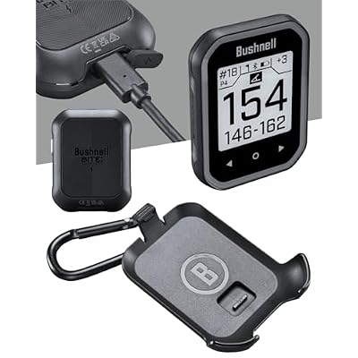 bushnellgolf Golf Phantom 3 Handheld Slope GPS, Touchscreen Display, Belt Clip & Carabiner, (Black)