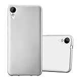 Cadorabo Hülle kompatibel mit HTC Desire 10 Lifestyle Desire 825 Schutzhülle TPU Silikon Hülle Metallic Design Slim Kratzfest Gummi Hülle Hülle für HTC Desire 10 Lifestyle Desire 825 in Silber