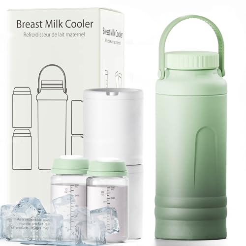 Image of 22oz Breast Milk Cooler Bottle – Portable Milk Cooler for Breastmilk, 360° Total Cooling for 24 Hours; Breastmilk Chiller with 2pcs Baby Bottles | Breastfeeding Essentials, BPA Free