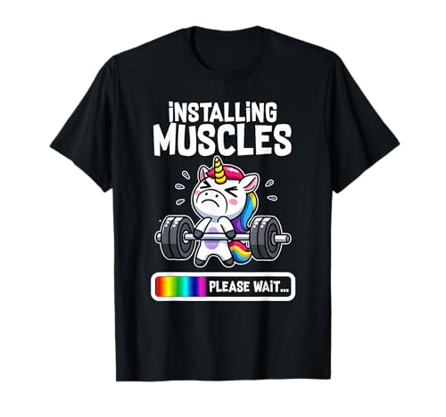 Funny Cute Unicorn Workout Gym Fitness Weightlifting Gift T-Shirt
