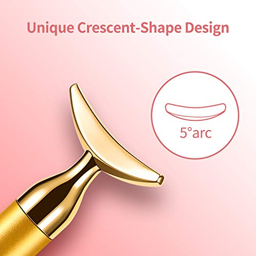 Rolo massageador facial elétrico 2 em 1, rolo dourado de 24 quilates, rolo 3D e exclusivo em forma d