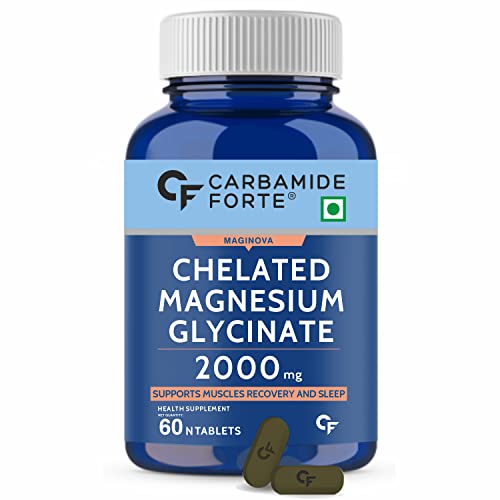 Carbamide Forte Chelated Magnesium Glycinate 2000mg Per Serving Supplement – 60 Veg Tablets Carbamide Forte Chelated Magnesium Glycinate 2000mg Per Serving Supplement – 60 Veg Tablets