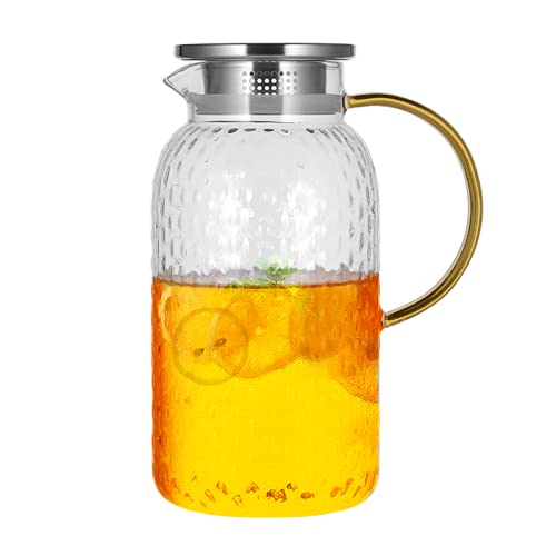 Buy BLUMORA Glass jug Water with Lid Jug Hot & Cold Water Iced Tea