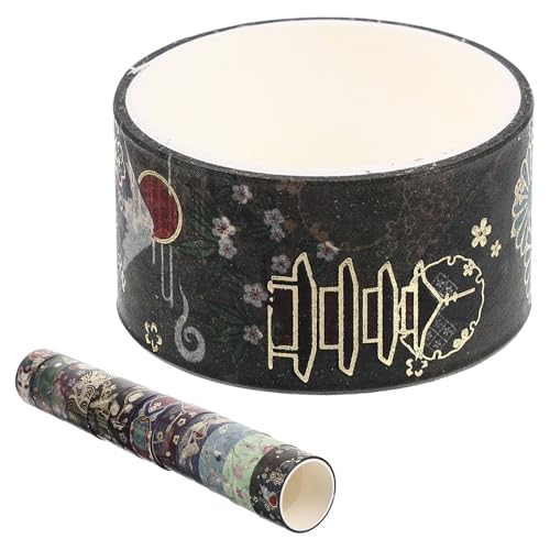 PACKOVE Cintas de Papel Washi Autoadhesivas para Manualidades, 12 Rollos de 2 Metros, Cintas Decorativas DIY para Álbumes, Cuadernos y Embalaje, Colores Variados para Scrapbooking