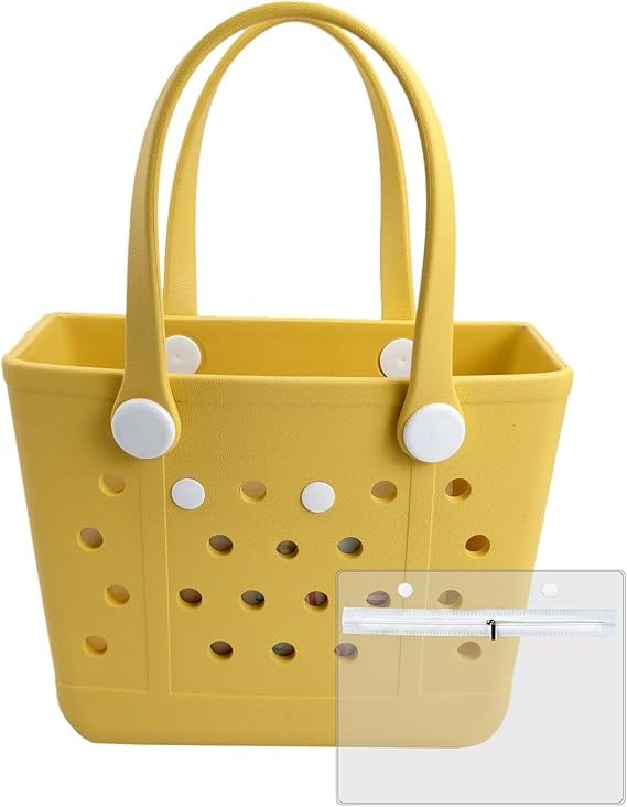 Small Rubber Beach Bags, Waterproof Travel Bags Washable Tote