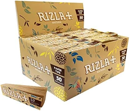 Rizla Natura Unbleached Filter Tips - 50 Booklets x 50 Roach Tips