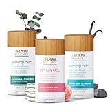 RAW SUGAR Aluminum Free Deodorant Stick, Simply Deo Variety Bundle (Pack of 3) Whole Body Deodorant for Women & Men, Clean Formulated without Baking Soda, Talc & Parabens, Variety Pack