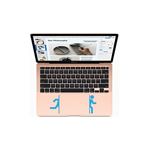 Bonito Herngee Matchman silhueta decalque Macbook pele autocolantes azul