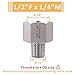 DERPIPE Forged Reducer Adapter Fitting - Stainless Steel 304 Reducing Pipe Connector, 1/2