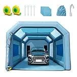 VEVOR Inflatable Paint Booth, 26x15x11ft Inflatable Spray Booth, High Powerful 750W+950W Blowers Spray Booth Tent, Car Paint Tent Air Filter System for Car Parking Workstation Motorcycle Garage