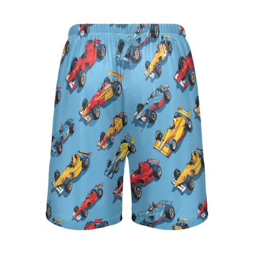 Pigsaly Hippie Vintage Racing Cars Men's Athletic Shorts Race Car Flag Men's Pajama Bottoms Men's Hiking Shorts XL2