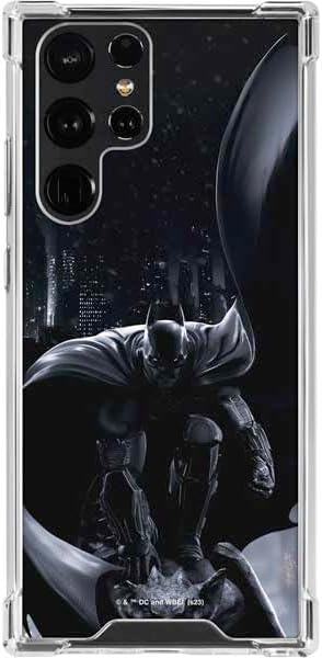 Skinit Clear Phone Case Compatible with Galaxy S23 Ultra - Officially Licensed DC Comics Arkham Origins Batman in Action Pose Design
