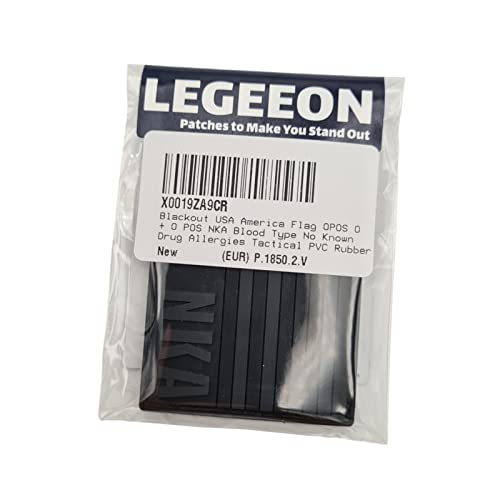 Blackout USA America Flag OPOS O+ O POS NKA Blood Type No Known Drug Allergies Tactical PVC Rubber Patch, Multicolour - Image 4