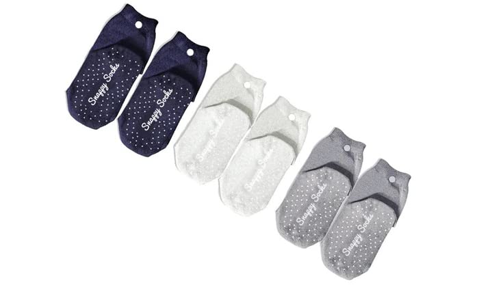 Non Slip Baby Socks that Snap Together in the Laundry - 3 Pack