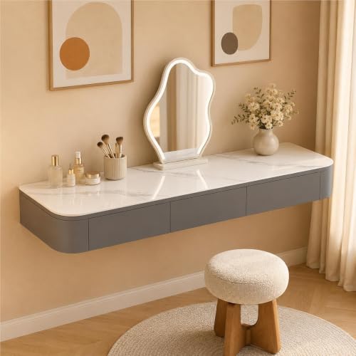 Floating Makeup Vanity Desk, Wall Mounted Vanity Table, Makeup Table