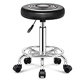 Photo Gallery ilifehome sgabello da bar con ruote, sedie da bar girevoli regolabili senza schienale per bancone della cucina, sgabello da lavoro spa sgabello da barbiere, nero/bianco (altezza seduta 47-62 cm) Photo Gallery ilifehome sgabello da bar con ruote, sedie da bar girevoli regolabili senza schienale per bancone della cucina, sgabello da lavoro spa sgabello da barbiere, nero/bianco (altezza seduta 47-62 cm)