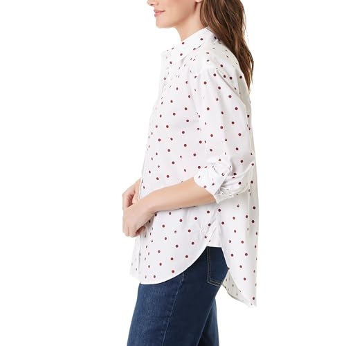 Image of Gloria Vanderbilt Women's Amanda Oversized Button Down Shirt with Roll-tab Sleeves