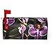Purple Orchids Print Magnetic Mailbox Cover,Durable Stylish Standard Mailbox Covers Easy to Install for All Seasons