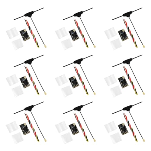 Kudjnfhya 9PCS EL 2.4GHz���V�[�o�[ NANO ExpressL���V�[�o�[ T�^�A���e�i�Ή�Wifi�A�b�v�O���[�h�t�� FPV RC�����O�����W�h���[���p