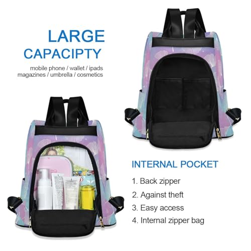 Sac à dos pastel galaxy à ouverture zippée au dos et poches multiples