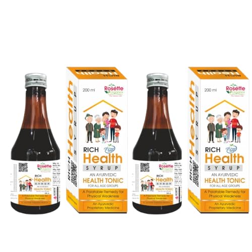 Rich Health Tonic Syrup | Sugar-Free Ayurvedic Formula | Family Health & Immunity Booster - Pack of 2, 200ml Each (400)
