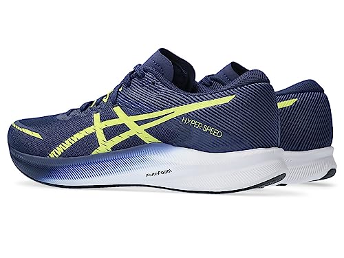Image of ASICS Women's Hyper Speed 3 Shoes, 7.5, DEEP Ocean /Glow Yellow