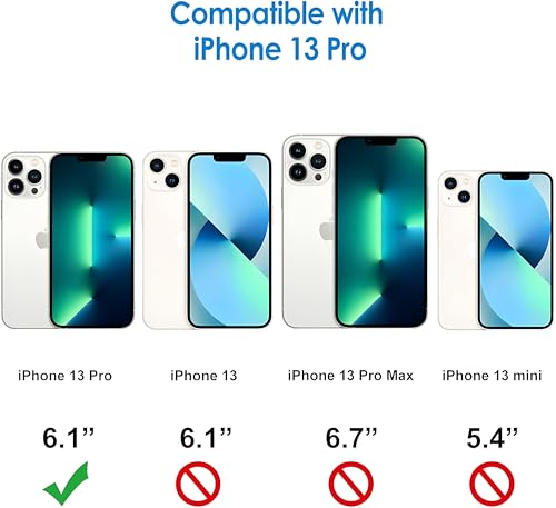 Image of Dsynk Gear Case Compatible with iPhone 13 Pro, Black | Magnetic Compatible with MagSafe | Built-in Stand & Camera Lens Protector | Anti-Yellowing & Scratch-Resistant Crystal Clear Back Cover