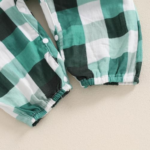 Bemeyourbbs Newborn Infant Baby Girl Romper Ruffle Long Sleeve Plaid Jumpsuit Cute One Piece Outfit Fall Clothes thumb #5