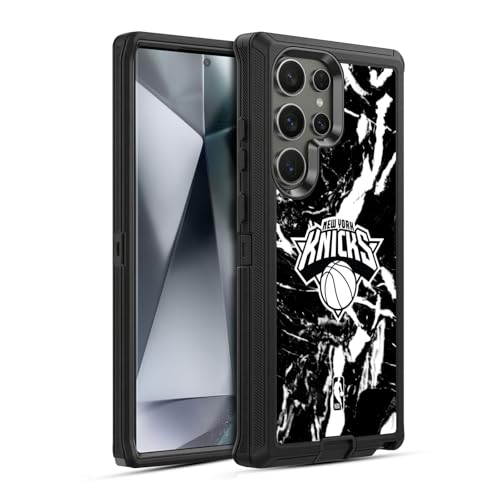 Coque New York Knicks Samsung S24 Ultra antichoc protège écran caméra marbre noir NBA